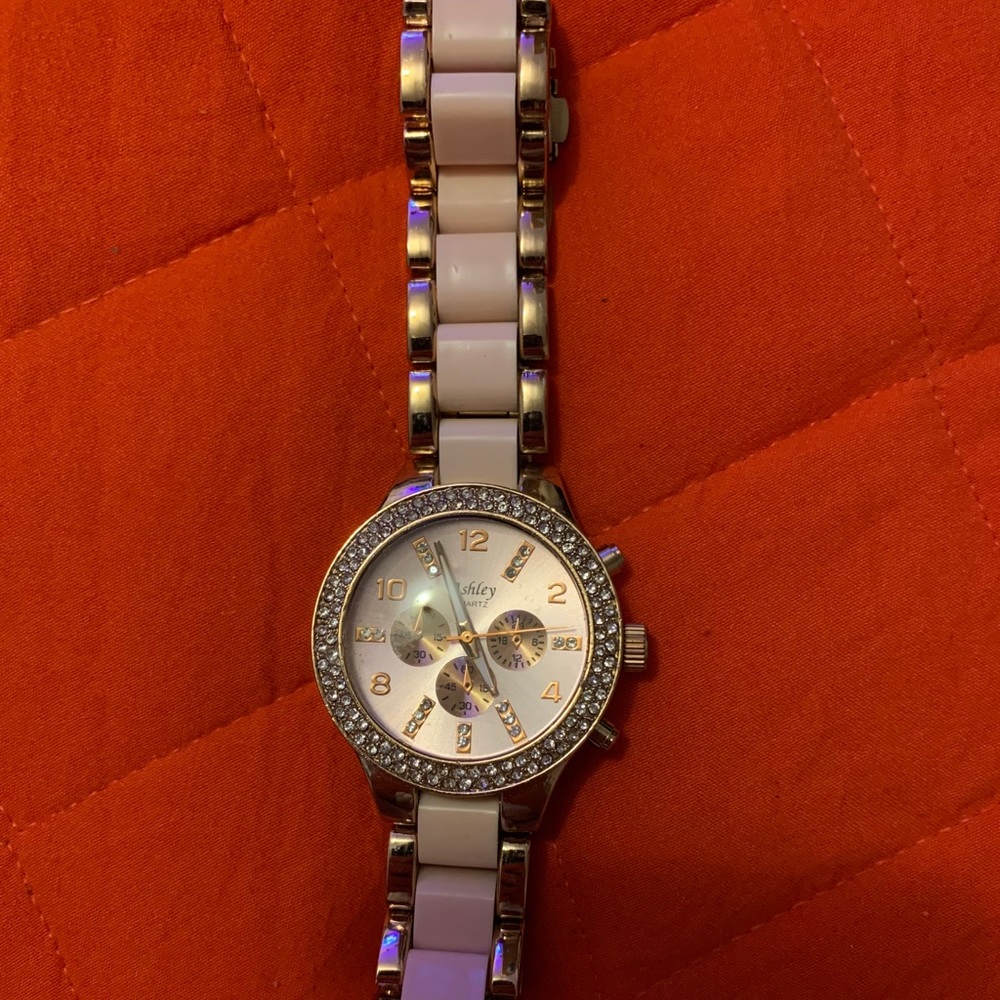 rose gold Ashley watch.